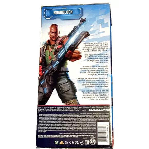 Hasbro GI Joe ROADBLOCK 9.5 Inch Action Figure with Rifle Distressed Packaging - Picture 2 of 2